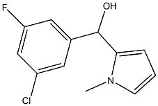 3-CHLORO-5-FLUOROPHENYL-(1-METHYL-2-PYRROLYL)METHANOL Struktur