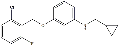 (1R)(3-[(6-CHLORO-2-FLUOROPHENYL)METHOXY]PHENYL)CYCLOPROPYLMETHYLAMINE Struktur