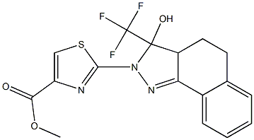 METHYL 2-[3-HYDROXY-3-(TRIFLUOROMETHYL)-3,3A,4,5-TETRAHYDRO-2H-BENZO[G]INDAZOL-2-YL]-1,3-THIAZOLE-4-CARBOXYLATE Struktur