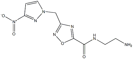 N-(2-AMINOETHYL)-3-[(3-NITRO-1H-PYRAZOL-1-YL)METHYL]-1,2,4-OXADIAZOLE-5-CARBOXAMIDE Struktur