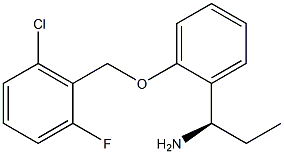 (1R)-1-(2-[(6-CHLORO-2-FLUOROPHENYL)METHOXY]PHENYL)PROPYLAMINE Struktur