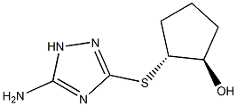 (1R,2R)-2-[(5-AMINO-1H-1,2,4-TRIAZOL-3-YL)SULFANYL]CYCLOPENTANOL Struktur