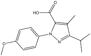 5-ISOPROPYL-2-(4-METHOXY-PHENYL)-4-METHYL-2H-PYRAZOLE-3-CARBOXYLIC ACID Struktur