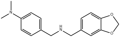 4-(((1,3-BENZODIOXOL-5-YLMETHYL)AMINO)METHYL)-N,N-DIMETHYLANILINE Struktur