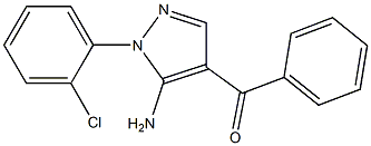 (5-AMINO-1-(2-CHLOROPHENYL)-1H-PYRAZOL-4-YL)(PHENYL)METHANONE Struktur