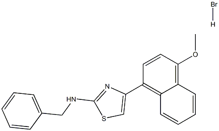 N-BENZYL-4-(4-METHOXY-1-NAPHTHYL)-1,3-THIAZOL-2-AMINE HYDROBROMIDE Struktur