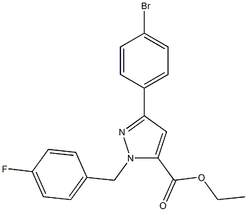 ETHYL 1-(4-FLUOROBENZYL)-3-(4-BROMOPHENYL)-1H-PYRAZOLE-5-CARBOXYLATE Struktur