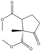 (R)-(+)-3-BIS(METHOXYCARBONYL)METHYL-1-CYCLOPENTANONE Struktur