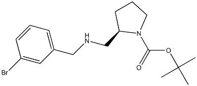 (R)-1-BOC-2-[(3-BROMO-BENZYLAMINO)-METHYL]-PYRROLIDINE Struktur