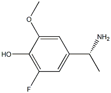 4-((1R)-1-AMINOETHYL)-6-FLUORO-2-METHOXYPHENOL Struktur