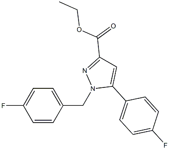 ETHYL 1-(4-FLUOROBENZYL)-5-(4-FLUOROPHENYL)-1H-PYRAZOLE-3-CARBOXYLATE Struktur