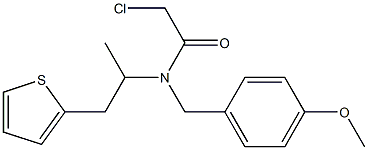 2-CHLORO-N-(4-METHOXYBENZYL)-N-(1-METHYL-2-THIEN-2-YLETHYL)ACETAMIDE Struktur