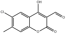 6-CHLORO-4-HYDROXY-7-METHYL-2-OXO-2H-CHROMENE-3-CARBALDEHYDE Struktur