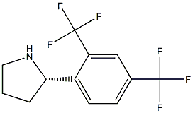 (2S)-2-[2,4-BIS(TRIFLUOROMETHYL)PHENYL]PYRROLIDINE Struktur