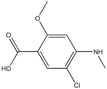 5-CHLORO-2-METHOXY-4-METHYLAMINO-BENZOIC ACID Struktur