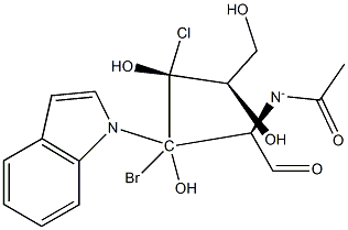 3-BROMO-4-CHLORO-3-INDOLYL-N-ACETYL-D-GALACTOSAMINIDE Struktur