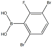 3,6-DIBROMO-2-FLUOROPHENYLBORONIC ACID Struktur