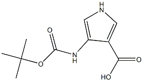 4-TERT-BUTOXYCARBONYLAMINO-1H-PYRROLE-3-CARBOXYLIC ACID Struktur