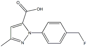 1-[4-(FLUOROMETHYL)PHENYL]-3-METHYL-1H-PYRAZOLE-5-CARBOXYLIC ACID Struktur