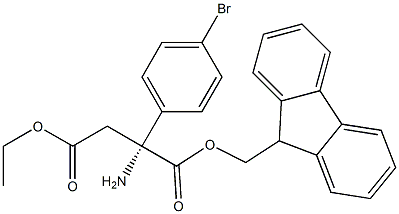 FMOC-(R)-3-AMINO-3-(4-BROMOPHENYL)PROPIONIC ACID ETHYL ESTER Struktur