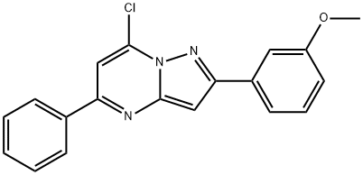 7-CHLORO-2-(3-METHOXY-PHENYL)-5-PHENYL-PYRAZOLO[1,5-A]PYRIMIDINE Struktur