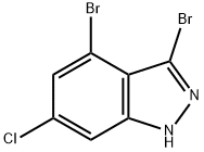 6-CHLORO-3,4-DIBROMO (1H)INDAZOLE Struktur