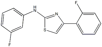 2-(3-FLUOROPHENYL)AMINO-4-(2-FLUOROPHENYL)THIAZOLE Struktur