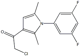 2-CHLORO-1-[1-(3,5-DIFLUOROPHENYL)-2,5-DIMETHYL-1H-PYRROL-3-YL]ETHANONE Struktur