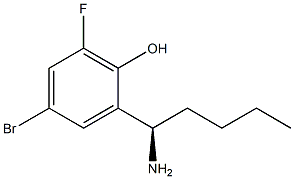 2-((1R)-1-AMINOPENTYL)-4-BROMO-6-FLUOROPHENOL Struktur