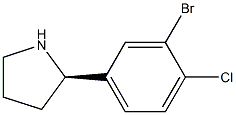 (2R)-2-(3-BROMO-4-CHLOROPHENYL)PYRROLIDINE Struktur