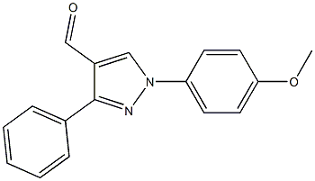 1-(4-METHOXYPHENYL)-3-PHENYL-1H-PYRAZOLE-4-CARBALDEHYDE Struktur