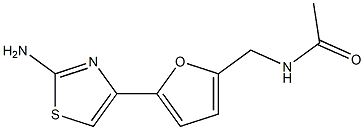 N-[[5-(2-AMINO-1,3-THIAZOL-4-YL)-2-FURYL]METHYL]ACETAMIDE Struktur