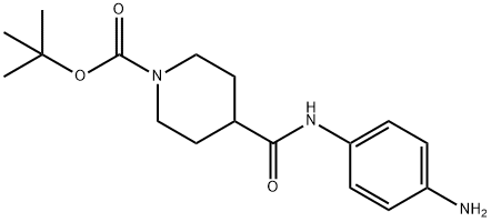 4-(4-AMINO-PHENYLCARBAMOYL)-PIPERIDINE-1-CARBOXYLIC ACID TERT-BUTYL ESTER Struktur