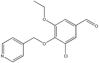 3-CHLORO-5-ETHOXY-4-(PYRIDIN-4-YLMETHOXY)BENZALDEHYDE Struktur