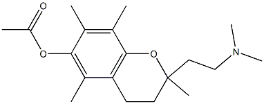 2-[2-(DIMETHYLAMINO)ETHYL]-6-ACETOXY-2,5,7,8-TETRAMETHYLCHROMANE Struktur