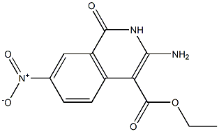 ETHYL 3-AMINO-7-NITRO-1-OXO-1,2-DIHYDROISOQUINOLINE-4-CARBOXYLATE Struktur