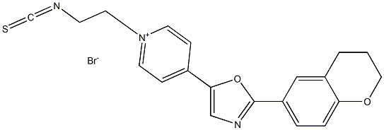 1-(2-ISOTHIOCYANATOETHYL)-4-[2-(3,4-DIHYDRO-2H-1-BENZOPYRAN-6-YL)-5-OXAZOLYL]PYRIDINIUM BROMIDE Struktur