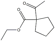 1-ACETYL-CYCLOPENTANECARBOXYLIC ACID ETHYL ESTER Struktur