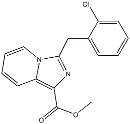 3-(2-CHLORO-BENZYL)-IMIDAZO[1,5-A]PYRIDINE-1-CARBOXYLIC ACID METHYL ESTER Struktur