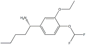 (1S)-1-[4-(DIFLUOROMETHOXY)-3-ETHOXYPHENYL]PENTYLAMINE Struktur