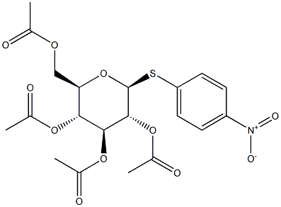 4'-NITROPHENYL 2,3,4,6-TETRA-O-ACETYL-1-THIO-BETA-D-GLUCOPYRANOSIDE Struktur