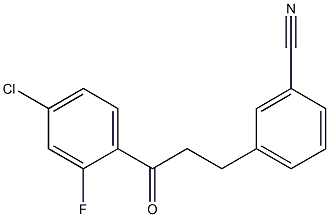 4'-CHLORO-3-(3-CYANOPHENYL)-2'-FLUOROPROPIOPHENONE Struktur