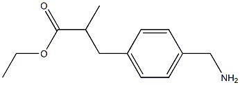 3-(4-AMINOMETHYL-PHENYL)-2-METHYL-PROPIONIC ACID ETHYL ESTER Struktur