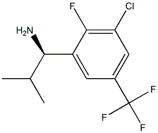 (1R)-1-[3-CHLORO-2-FLUORO-5-(TRIFLUOROMETHYL)PHENYL]-2-METHYLPROPYLAMINE Struktur