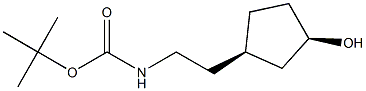 (1R,3R)-3-(2-BOC-AMINOETHYL)CYCLOPENTANOL Struktur