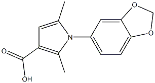 1-(1,3-BENZODIOXOL-5-YL)-2,5-DIMETHYL-1H-PYRROLE-3-CARBOXYLIC ACID Struktur