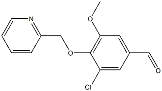 3-CHLORO-5-METHOXY-4-(PYRIDIN-2-YLMETHOXY)BENZALDEHYDE Struktur