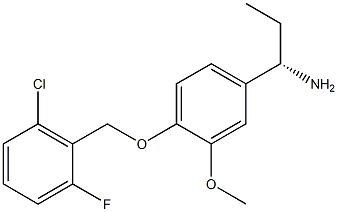 (1S)-1-(4-[(6-CHLORO-2-FLUOROPHENYL)METHOXY]-3-METHOXYPHENYL)PROPYLAMINE Struktur