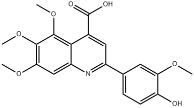 2-(4-HYDROXY-3-METHOXY-PHENYL)-5,6,7-TRIMETHOXY-QUINOLINE-4-CARBOXYLIC ACID Struktur