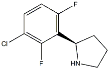 (2R)-2-(3-CHLORO-2,6-DIFLUOROPHENYL)PYRROLIDINE Struktur